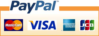 PayPal MasterCard VISA AMERICAN EXPRESS JCB